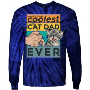 The Coolest Cat Dad Ever Tie-Dye Long Sleeve Shirt