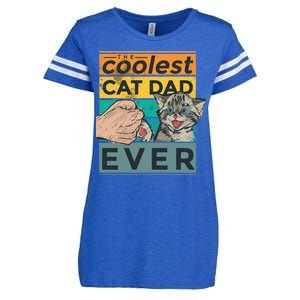 The Coolest Cat Dad Ever Enza Ladies Jersey Football T-Shirt