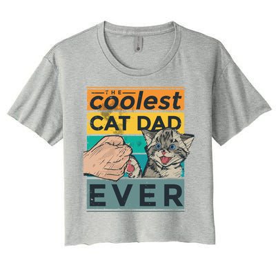 The Coolest Cat Dad Ever Women's Crop Top Tee