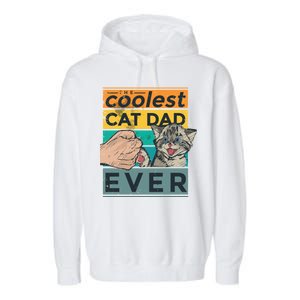 The Coolest Cat Dad Ever Garment-Dyed Fleece Hoodie