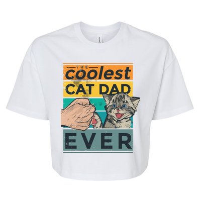 The Coolest Cat Dad Ever Bella+Canvas Jersey Crop Tee