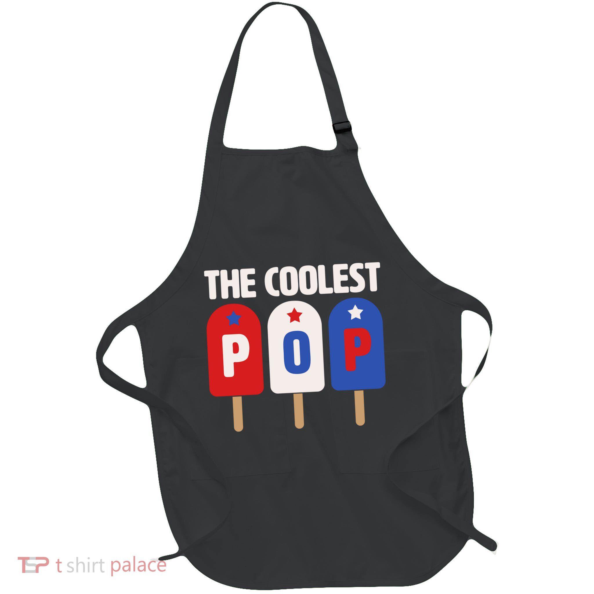 The Coolest Pop Happy Father's Day Popsicles Full-Length Apron With Pockets