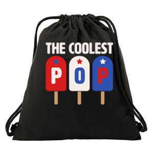 The Coolest Pop Happy Father's Day Popsicles Drawstring Bag