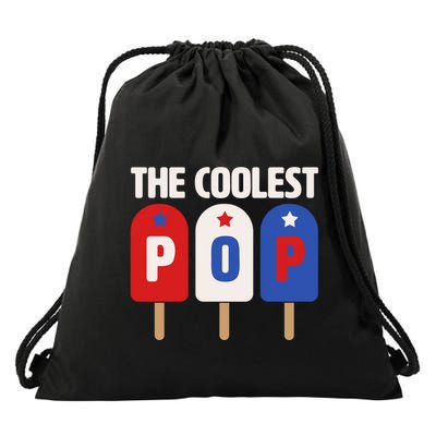 The Coolest Pop Happy Father's Day Popsicles Drawstring Bag