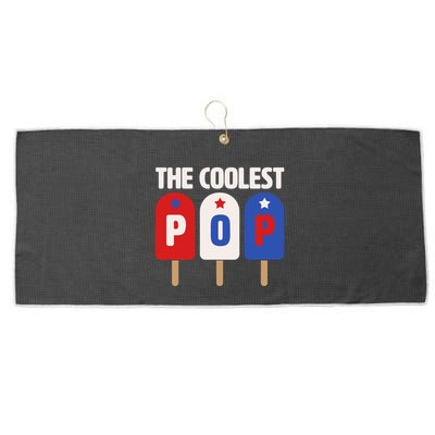 The Coolest Pop Happy Father's Day Popsicles Large Microfiber Waffle Golf Towel