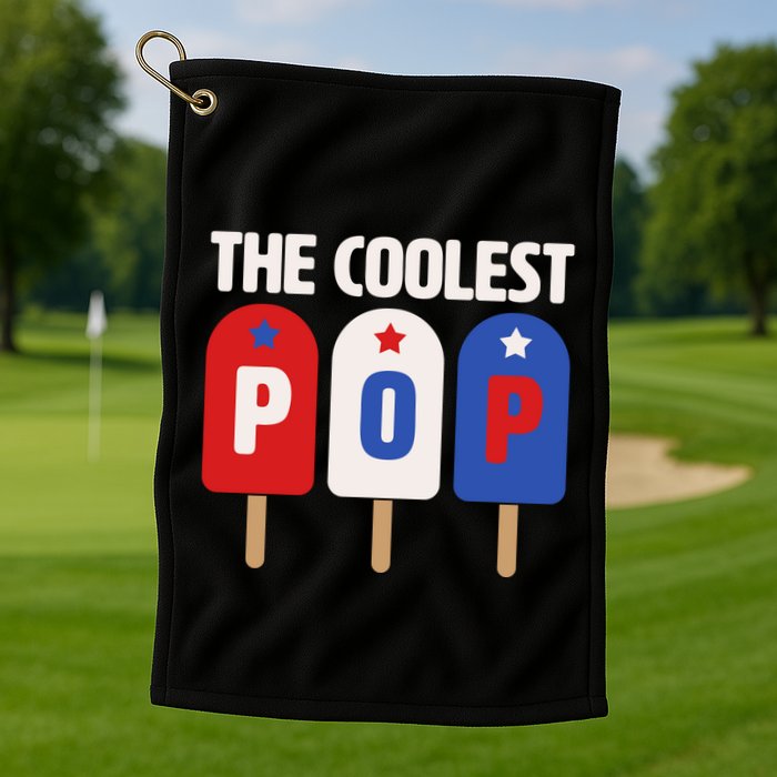 The Coolest Pop Happy Father's Day Popsicles Golf Towel