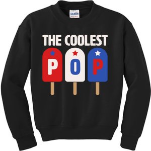 The Coolest Pop Happy Father's Day Popsicles Kids Sweatshirt