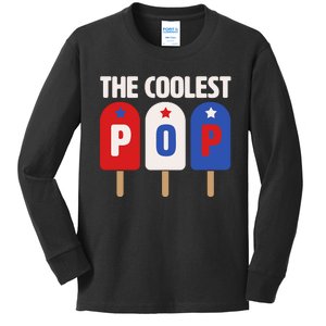 The Coolest Pop Happy Father's Day Popsicles Kids Long Sleeve Shirt