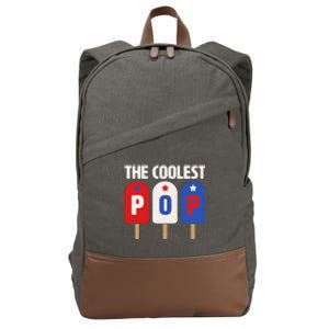 The Coolest Pop Happy Father's Day Popsicles Cotton Canvas Backpack