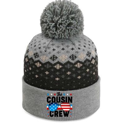 The Cousin Crew USA American Flag The Baniff Cuffed Pom Beanie