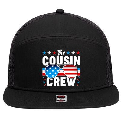 The Cousin Crew USA American Flag 7 Panel Mesh Trucker Snapback Hat