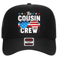 The Cousin Crew USA American Flag High Crown Mesh Back Trucker Hat