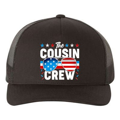 The Cousin Crew USA American Flag Yupoong Adult 5-Panel Trucker Hat