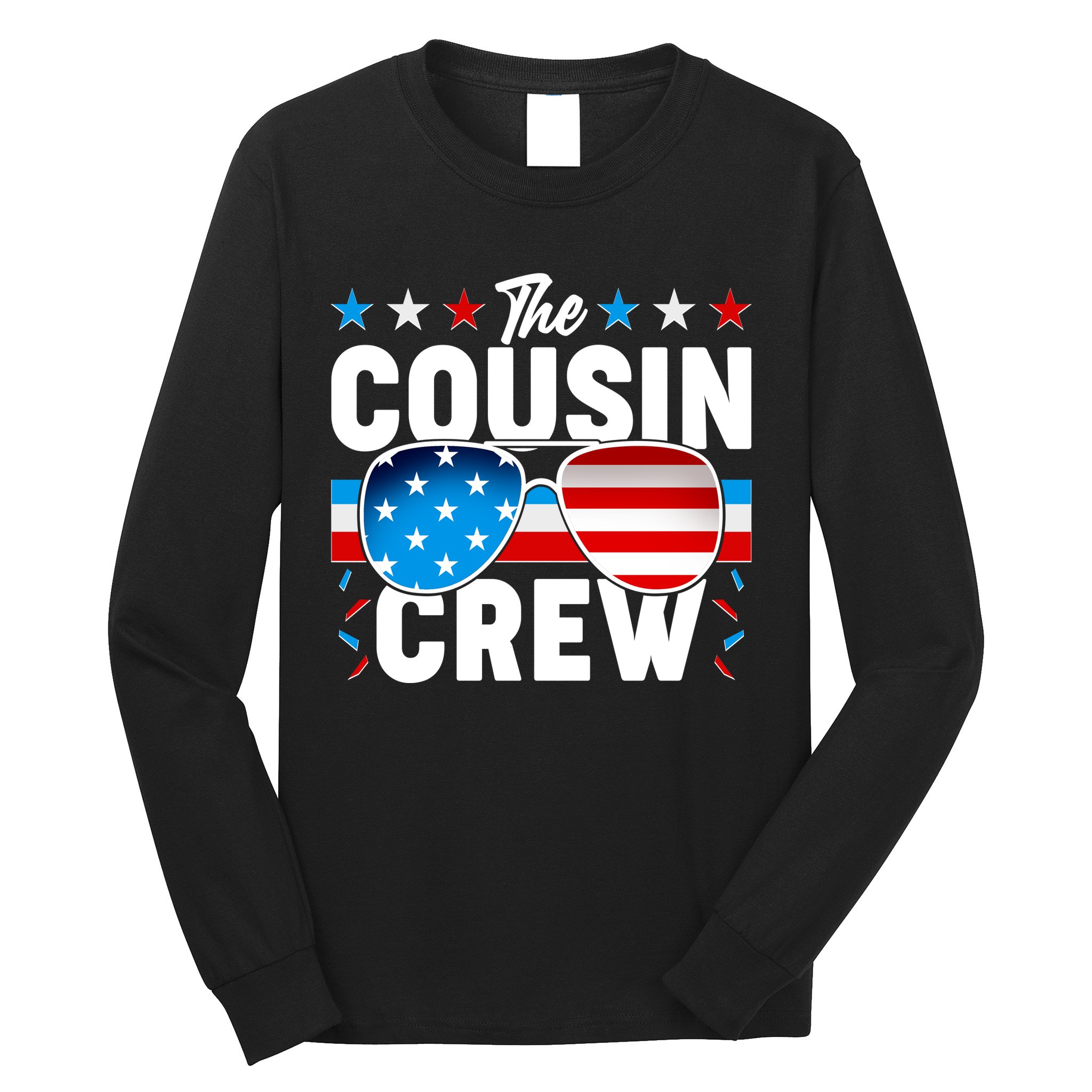 The Cousin Crew USA American Flag Long Sleeve Shirt