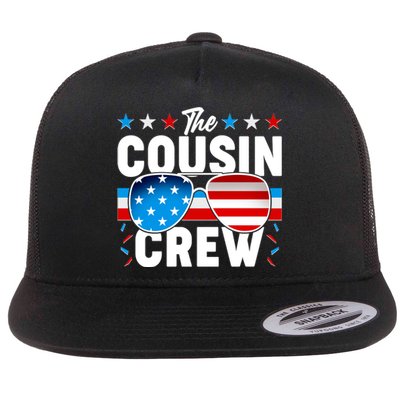 The Cousin Crew USA American Flag Flat Bill Trucker Hat