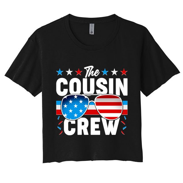 The Cousin Crew USA American Flag Crop Top
