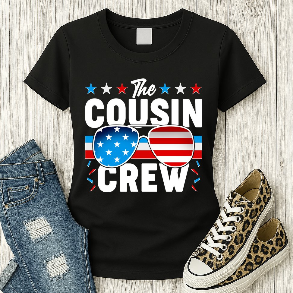 The Cousin Crew USA American Flag Womens T-Shirt