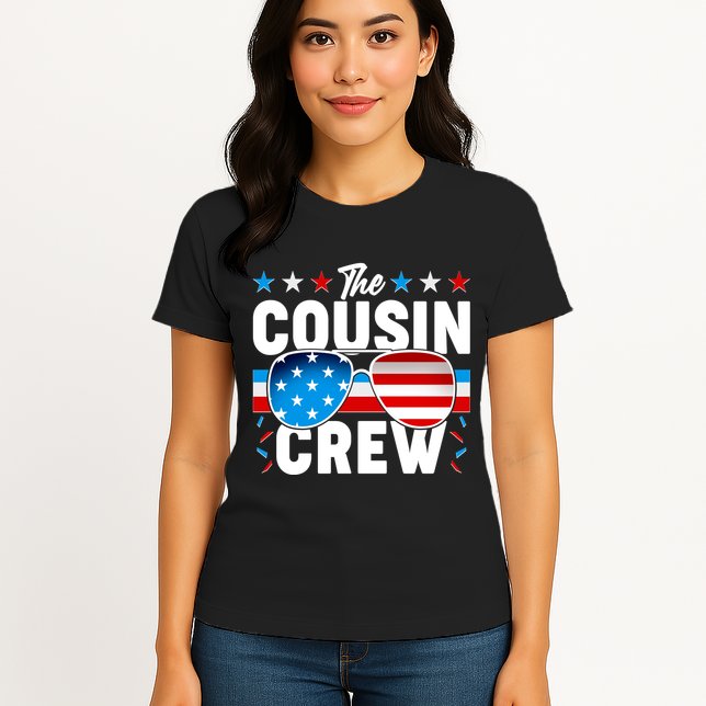 The Cousin Crew USA American Flag Womens T-Shirt