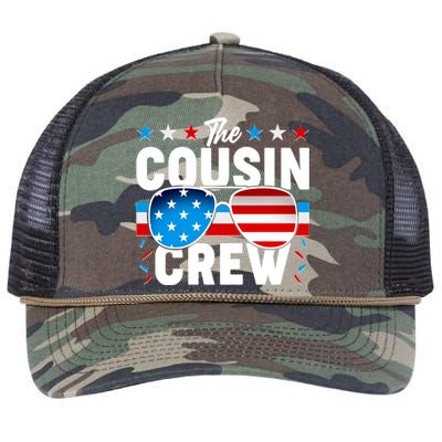 The Cousin Crew USA American Flag Retro Rope Trucker Hat Cap