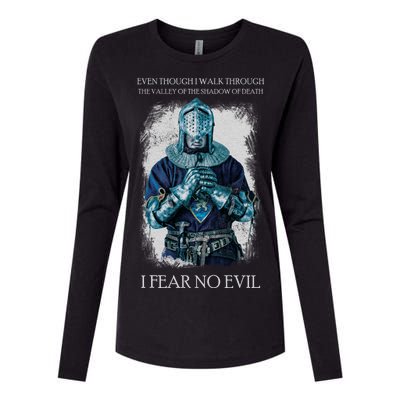 The Crusader Fear No Evil Womens Cotton Relaxed Long Sleeve T-Shirt