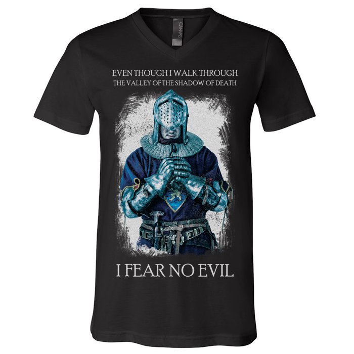 The Crusader Fear No Evil V-Neck T-Shirt