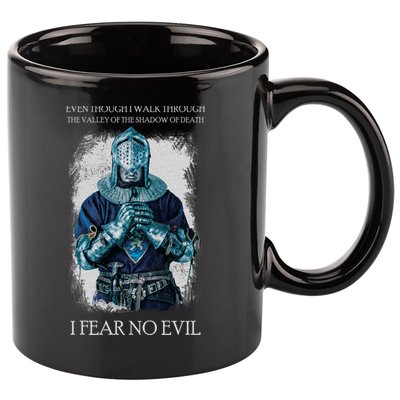 The Crusader Fear No Evil 11oz C Handle Ceramic Mug
