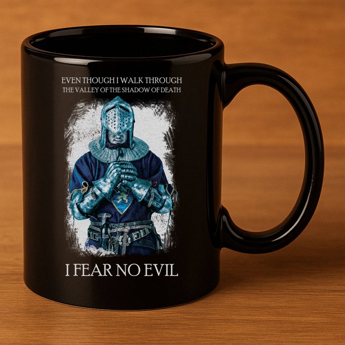 The Crusader Fear No Evil 11oz C Handle Ceramic Mug
