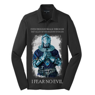 The Crusader Fear No Evil Silk Touch Performance Long Sleeve Polo