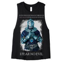 The Crusader Fear No Evil Women's Racerback Cropped Tank