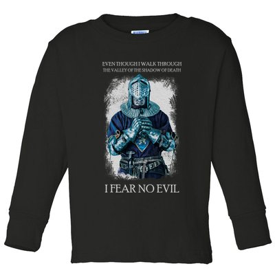 The Crusader Fear No Evil Toddler Long Sleeve Shirt