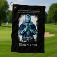 The Crusader Fear No Evil Golf Towel