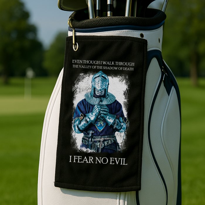 The Crusader Fear No Evil Golf Towel