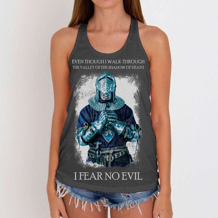 The Crusader Fear No Evil Women's Knotted Racerback Tank