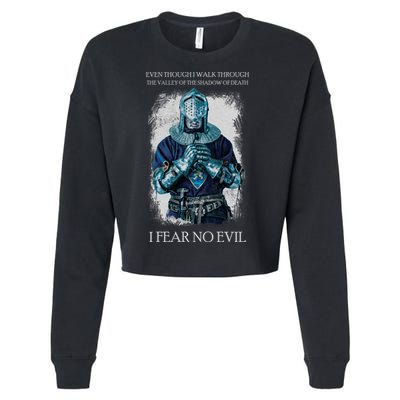 The Crusader Fear No Evil Cropped Pullover Crew