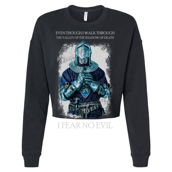 The Crusader Fear No Evil Cropped Pullover Crew