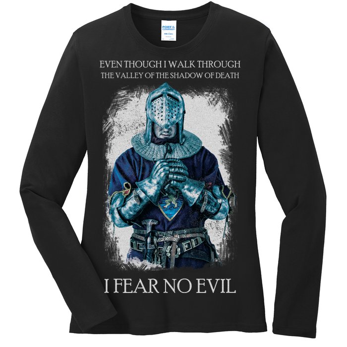 The Crusader Fear No Evil Ladies Long Sleeve Shirt