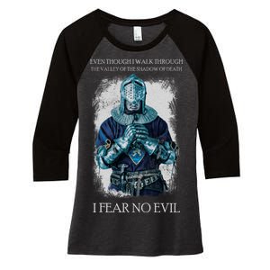 The Crusader Fear No Evil Women's Tri-Blend 3/4-Sleeve Raglan Shirt