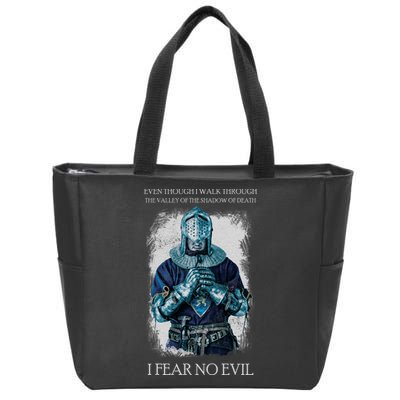 The Crusader Fear No Evil Zip Tote Bag