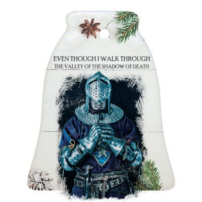 The Crusader Fear No Evil Ceramic Bell Ornament