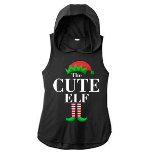 The Cute Elf Family Matching Christmas Ladies PosiCharge Tri-Blend Wicking Draft Hoodie Tank