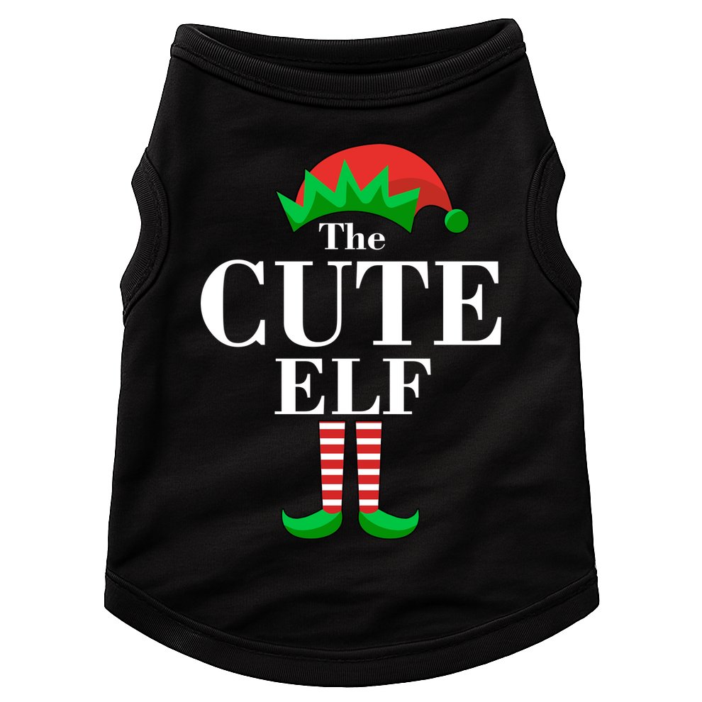 The Cute Elf Family Matching Christmas Doggie Tank