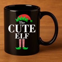 The Cute Elf Family Matching Christmas 11oz C Handle Ceramic Mug
