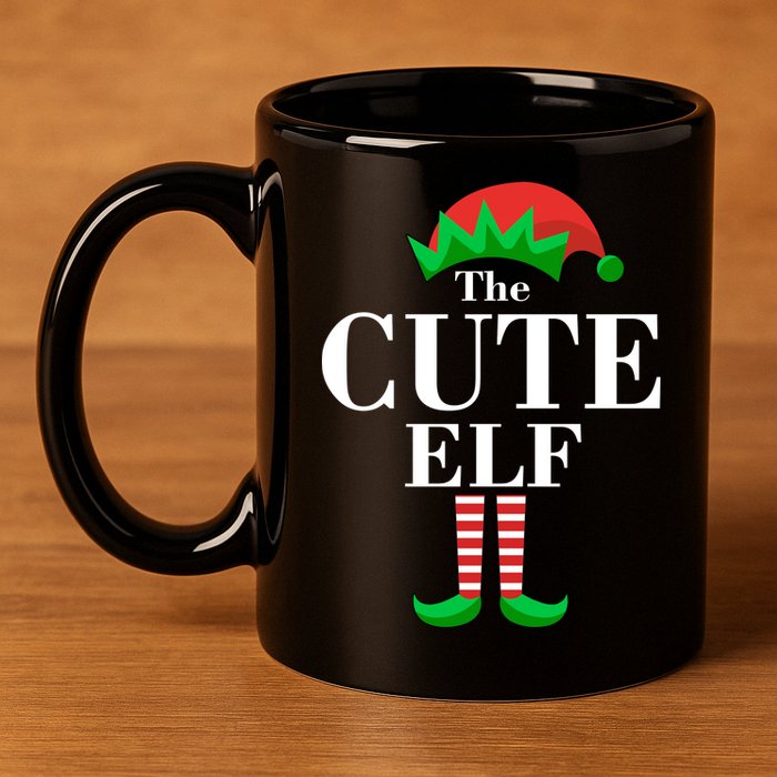 The Cute Elf Family Matching Christmas 11oz C Handle Ceramic Mug