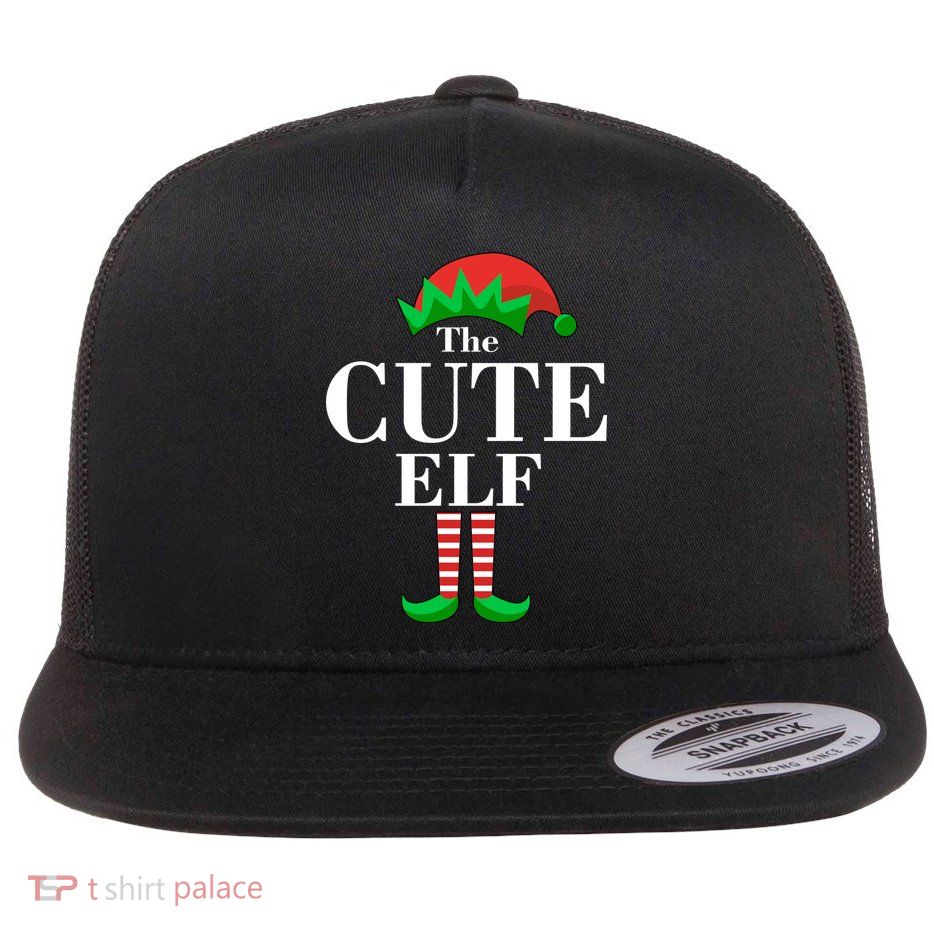 The Cute Elf Family Matching Christmas Flatbill Hat