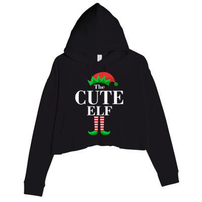 The Cute Elf Family Matching Christmas Crop Fleece Hoodie