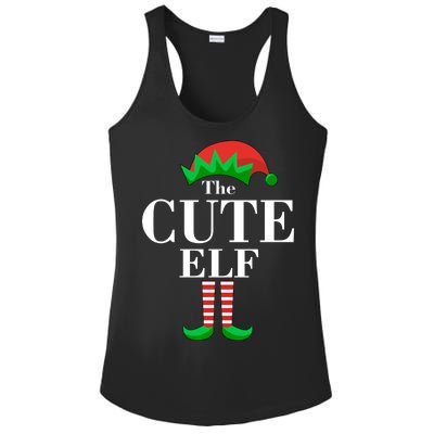 The Cute Elf Family Matching Christmas Ladies PosiCharge Competitor Racerback Tank