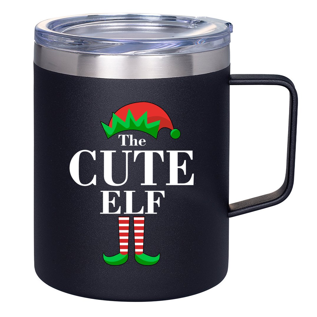 The Cute Elf Family Matching Christmas 12oz Stainless Steel Coffee Mug