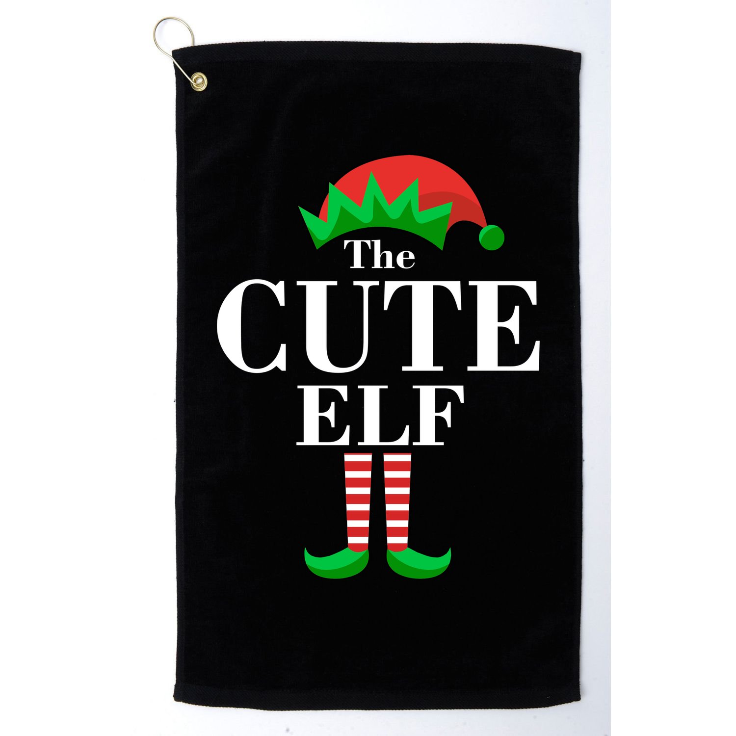 The Cute Elf Family Matching Christmas Golf Towel