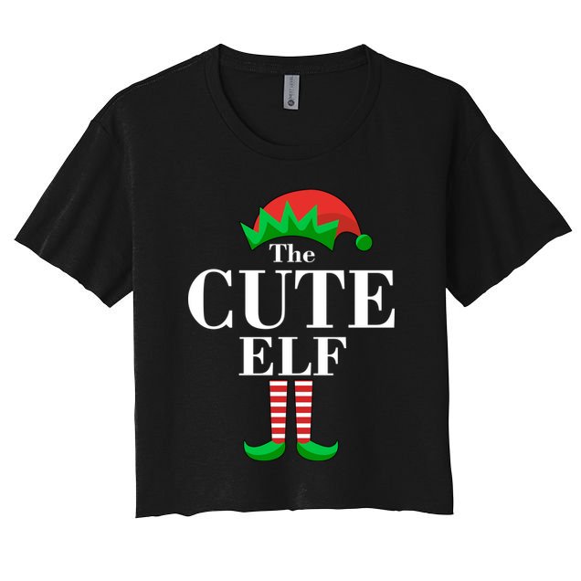 The Cute Elf Family Matching Christmas Crop Top