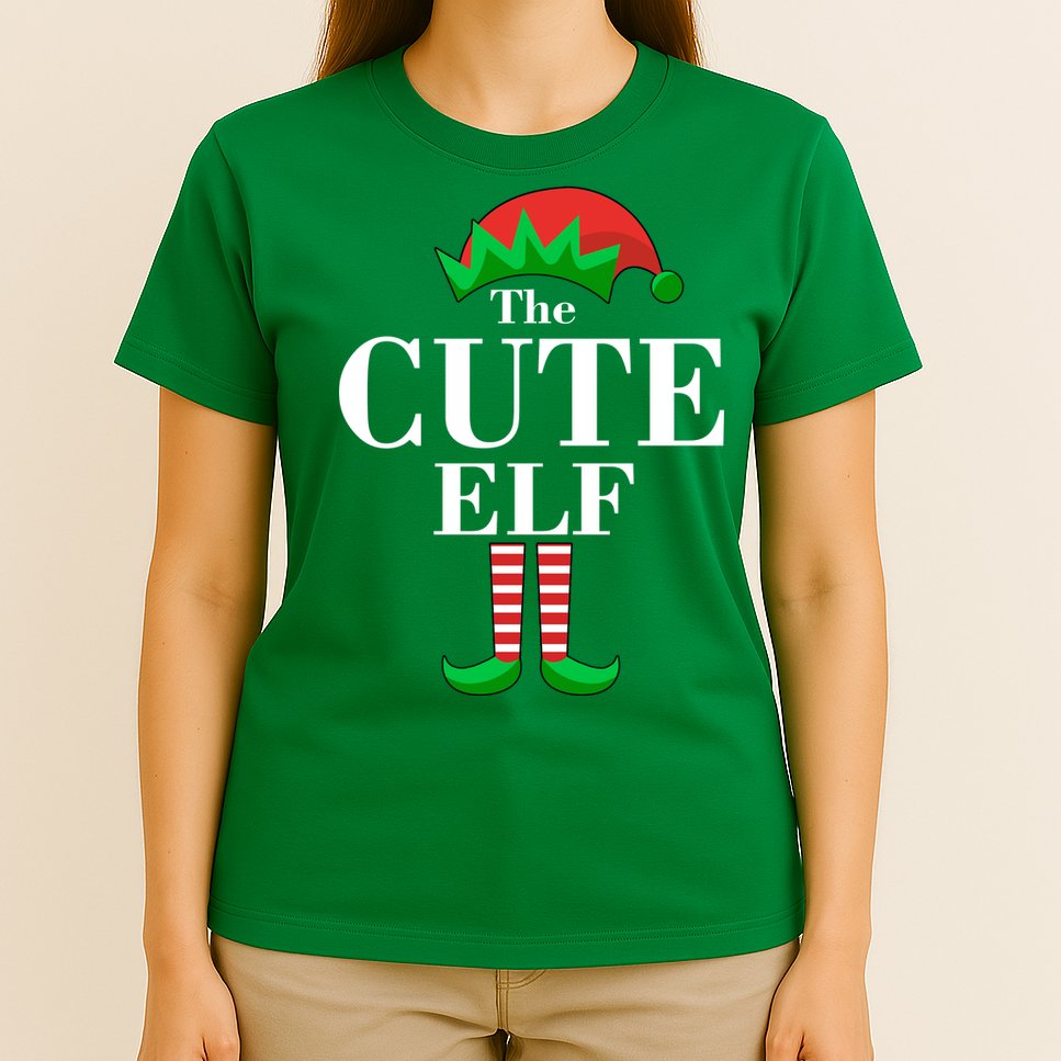 The Cute Elf Family Matching Christmas T-Shirt